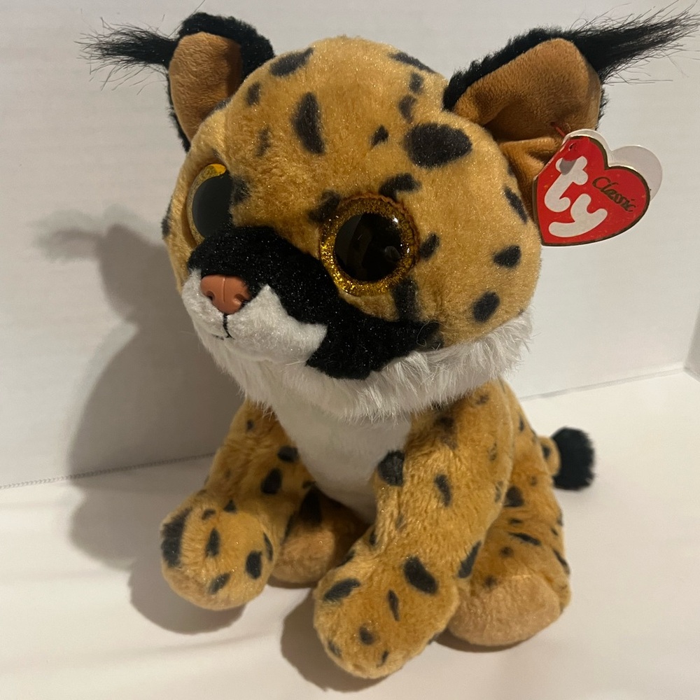 Ty Classics - LARRY the Lynx 10" Plush Stuffed Animal Toy